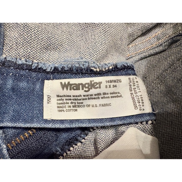 Wrangler Cowboy Cut Slim Fit Jeans Medium Wash Denim 14MWZG 5x34 High Rise - Picture 5 of 5